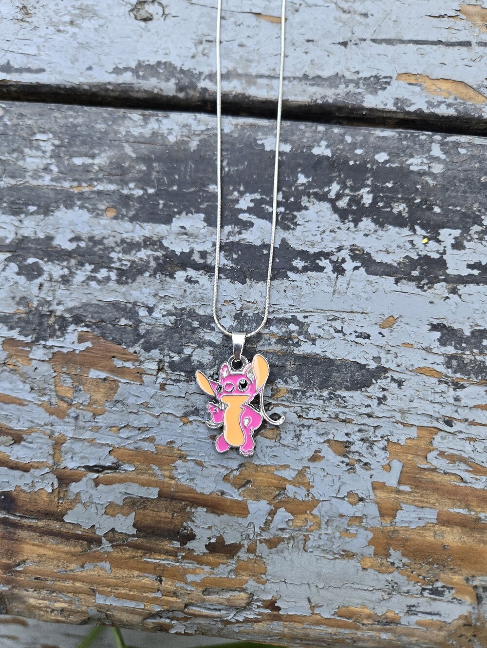 Stainless Steel Girl Stitch Necklace
